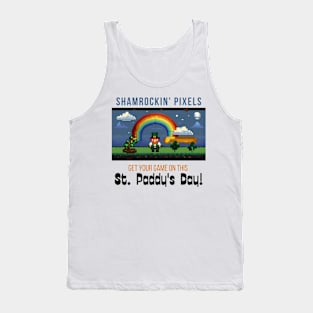 Shamrockin' Pixels: Get Your Game On This St. Paddy's Day! Tank Top